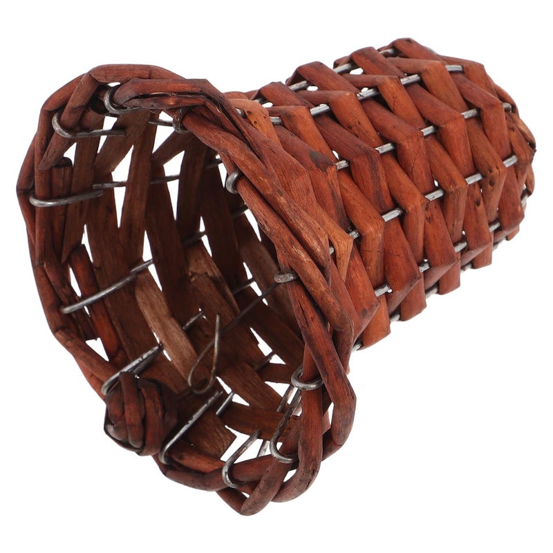 قلادة جرس من الخيزران الصامت المصنوع يدويًا بطول 12 سم بني، حرفة معلقة، زينة نافذة وشجرة قديمة لديكور المنزل والعطلات - Image 2