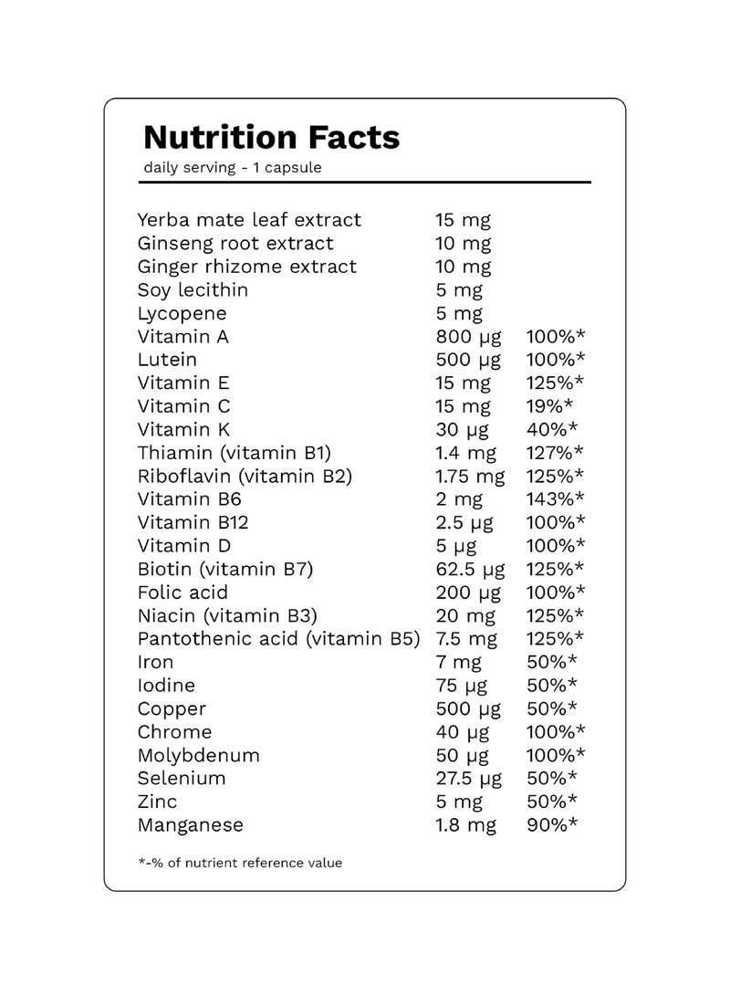 Activlab Pharma MultiVit for men, 60 capsules, multivitamins for men - Image 3