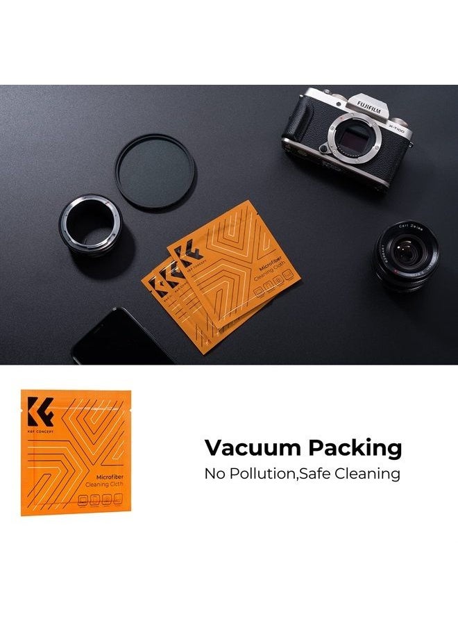 K&F Concept - 46mm Lens Cap, 9-in-1 Center Pinch Lens Cover + Anti-Loss Keeper Leash + Microfiber Cleaning Cloth Kits Compatible with Nikon, Canon, Sony, Fujifilm Camera Lenses - Image 1