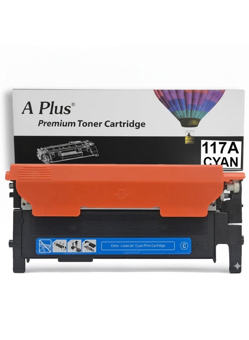APLUS A Plus 117A Cyan Compatible Toner Cartridges W2071A for HP Color Laser 150a, 150nw, MFP 178n, 179fnw - Image 1