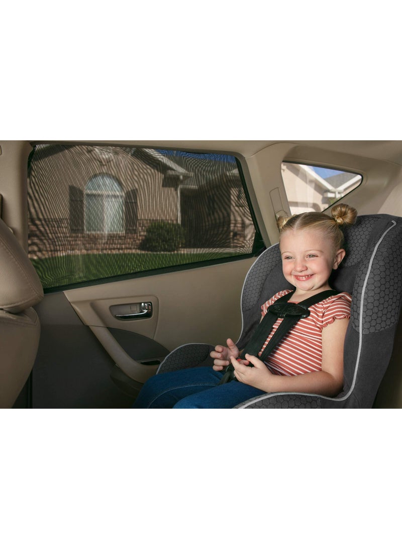 Car Rear Children's Window Shades for Baby (Pack of Two) - Stretchable & Breathable Window Screens for Sun Protection Sunshade, Car Window Shade All-round Protection for Kids - Fits Most Vehicles - Image 3