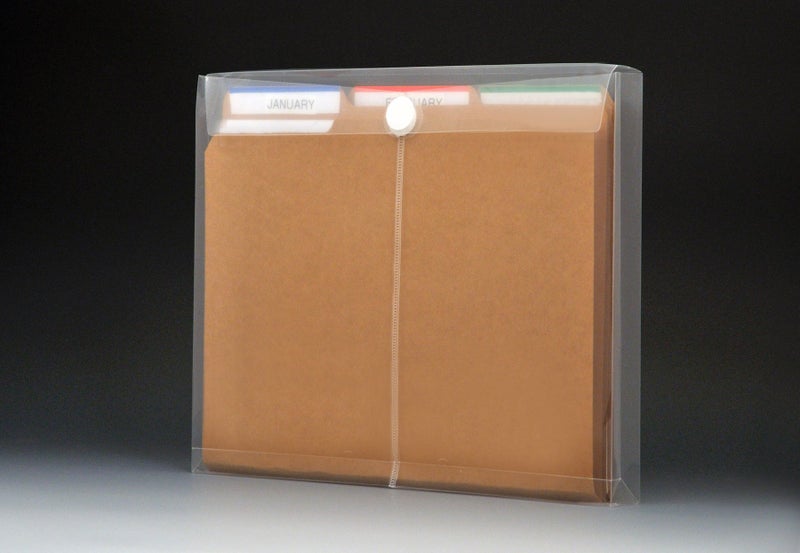 Lion Vel-Close-R Clear Poly Envelopes with Gusset, Letter, Side Load, 6 EA/Pack, 1 Pack (22030-CR) - Image 3