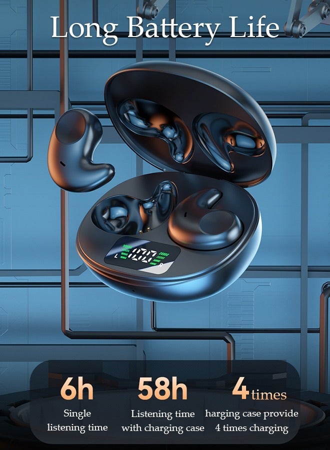 سماعات أذن لاسلكية بلوتوث V5.3 سماعات أذن ستيريو بجهير عميق مع شاشة عرض طاقة LED وعلبة شحن سماعات مع ميكروفون للألعاب الرياضية والموسيقى - Image 5