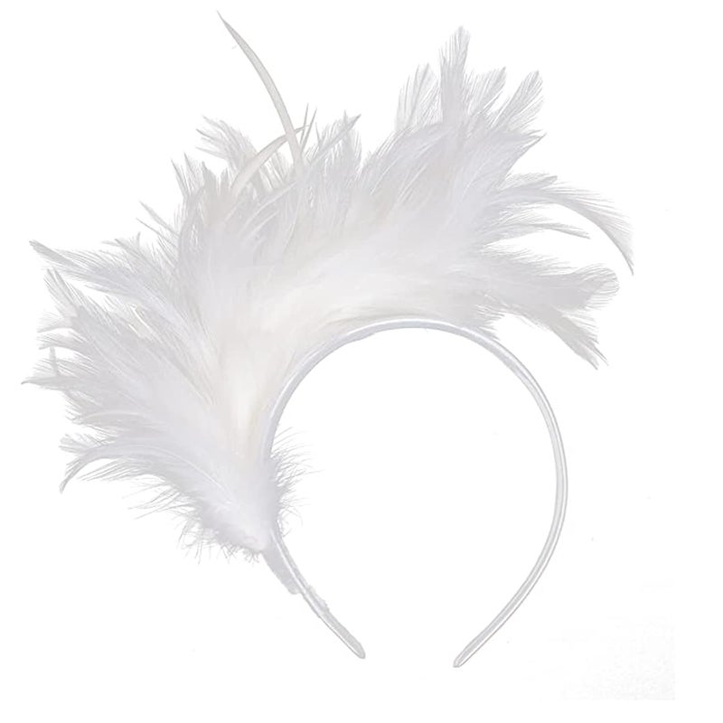 HIWIND Store Fashion Hairband Feathers Headband Tea Party Cocktail Wedding Headpiece - Image 1