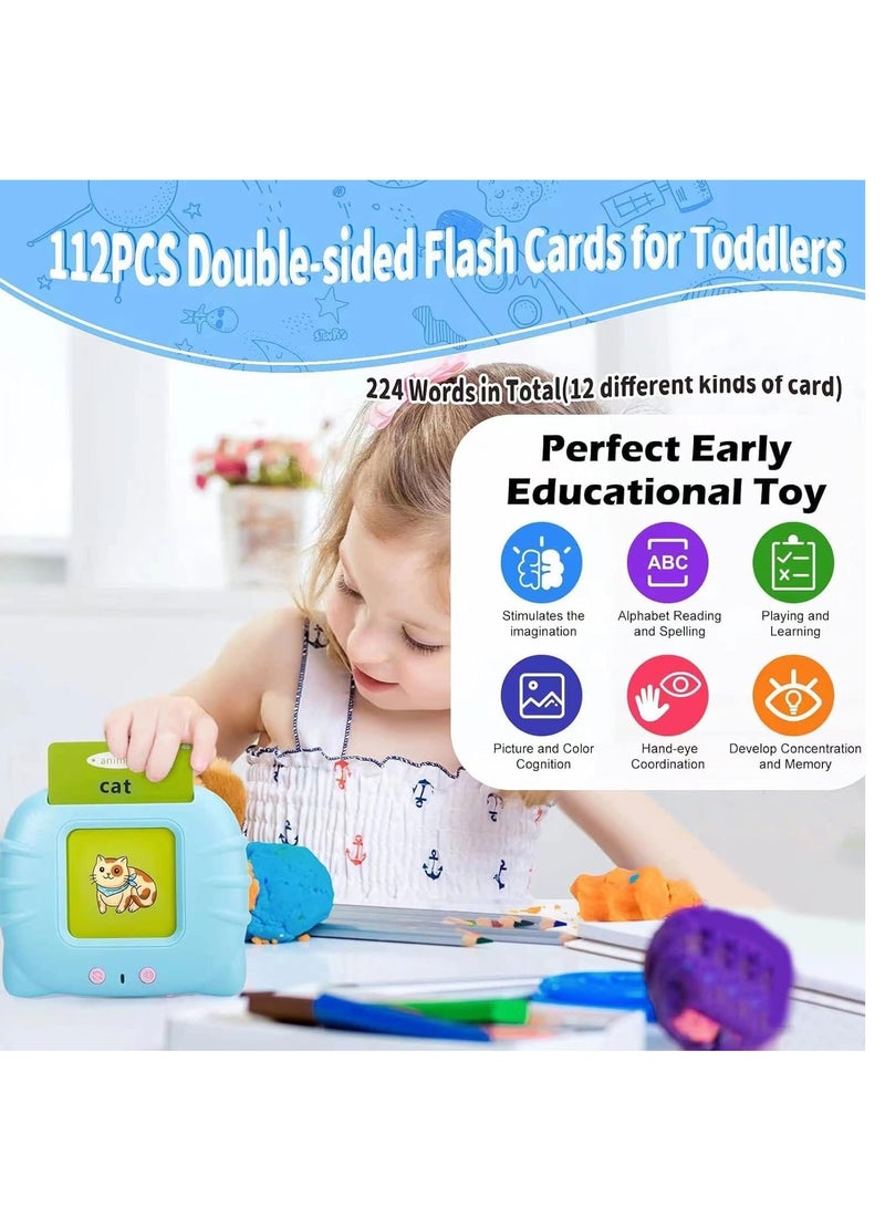ELTRAZONE Talking Flash Cards Early Educational Toys, Learning Toys for 1 2 3 Year Olds, Montessori Toys for 1 + Year Old, Card Early Educational Device, 224 Sight Words Talking Flash Cards  - Image 3