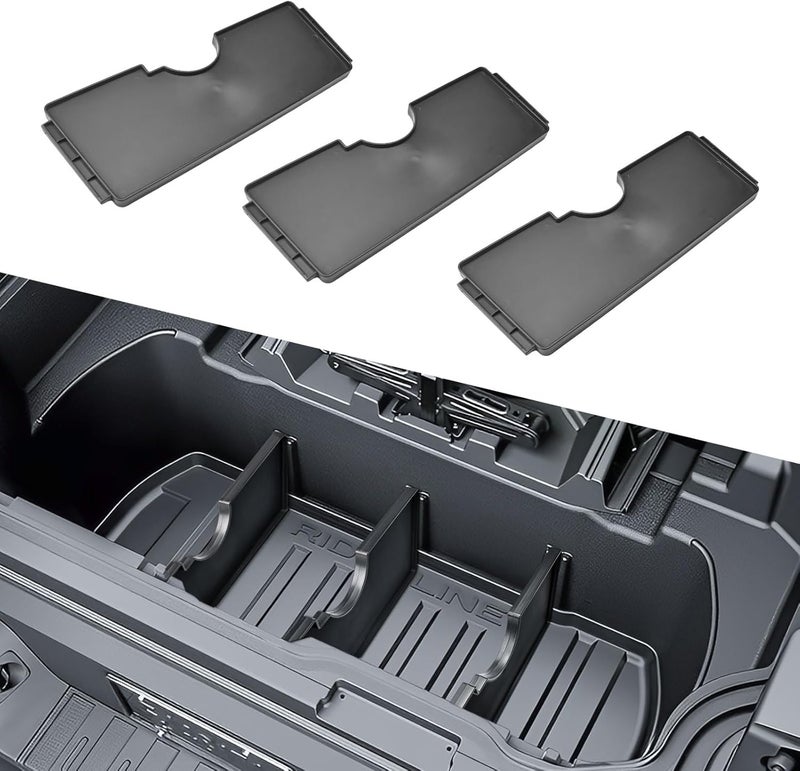 HGWEI Trunk In-Bed Dividers Compatible with 2017-2025 Honda Ridgeline Accessories Trunk Cargo Organizer Tailgate Rear Insert Compartment Tray (3Pcs) - Image 1