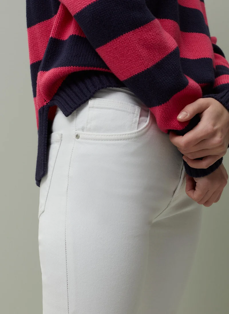 Ovs Ovs Piombo Flared Jeans With Raw Hems