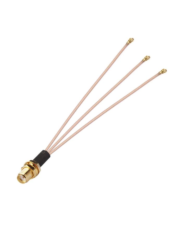 BURAQ 1 In 3 IPX To SMAK RG178 Pigtail WIFI Antenna Extension Cable Jumper(20cm) - Image 1
