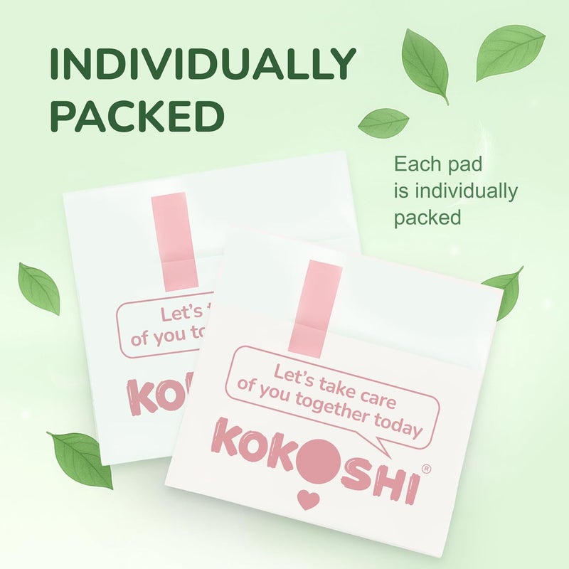 Kokoshi Premium Sanitary Pads for Women – 160mm, 30 Count | Ultra-Soft, Hypoallergenic, Ultra-Thin, High Absorbency | Day Use Pads for Comfort & Freshness - Image 5