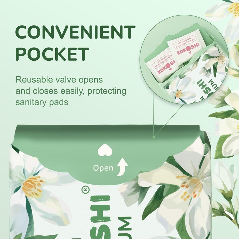 Kokoshi Premium Sanitary Pads for Women – 160mm, 30 Count | Ultra-Soft, Hypoallergenic, Ultra-Thin, High Absorbency | Day Use Pads for Comfort & Freshness - Image 3