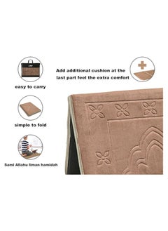 Generic Premium Soft Sajadah with Back Support - Padded Prayer Rug for Ultimate Comfort - Portable Travel Mat with Carrying Pocket - Plush & Foam Praying Carpet - Thick and Luxurious Muslim Prayer Mat  - Image 4