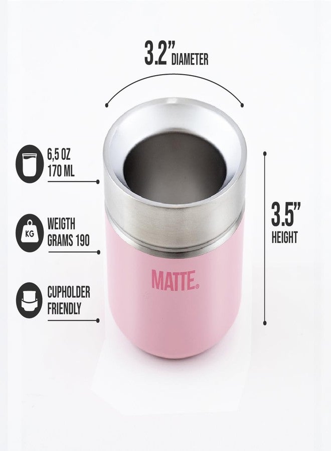 Matte 6.5 oz Yerba Mate Gourd and Bombilla Set - Includes DS Pro Box - BPA Free Yerba Mate Set Kit with Mate Straw, Elegant Design, Non-Slip Base (Pink) - Image 3