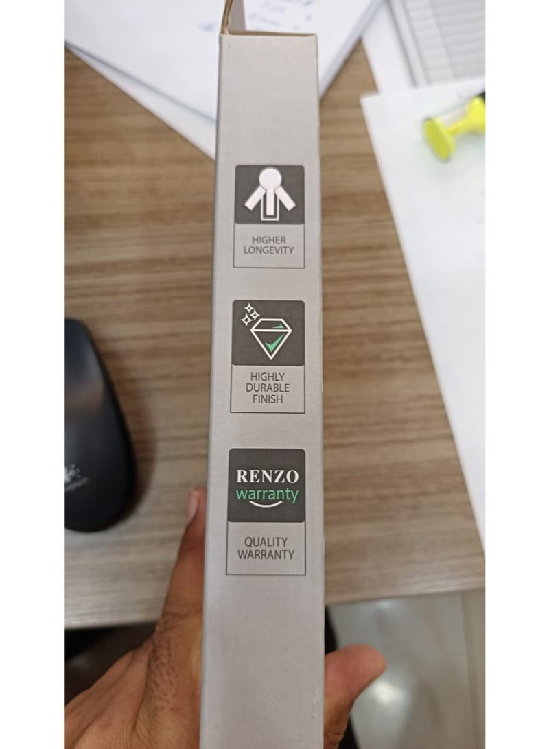 RENZO Premium Flexible Hose (150cm, 1/2" Universal Standard Fitting) | Made in Italy High-Pressure Stainless Steel Interlock Shower & Shattaf Hose Pipe - Image 3