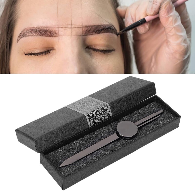 Stainless Steel Eyebrow Stencil Ruler, 3 Point Positioning Eyebrow Caliper with Compass Guide for Symmetrical Brow Shaping, Makeup Tool for Artists and Beginners - Image 5