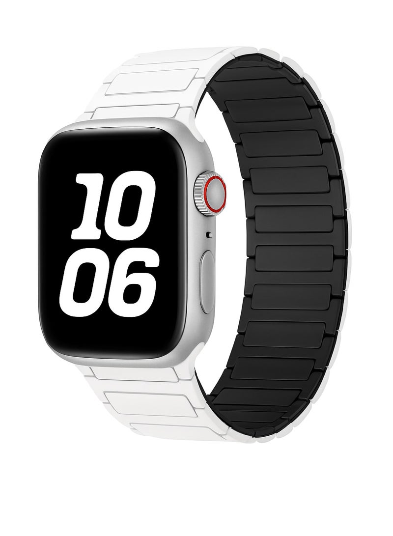 حزام سيليكون مغناطيسي متوافق مع Apple Watch مقاس 38/40/41 مم، حزام رياضي ناعم بديل بإغلاق مغناطيسي آمن لسلسلة 1–9 و SE - Image 1