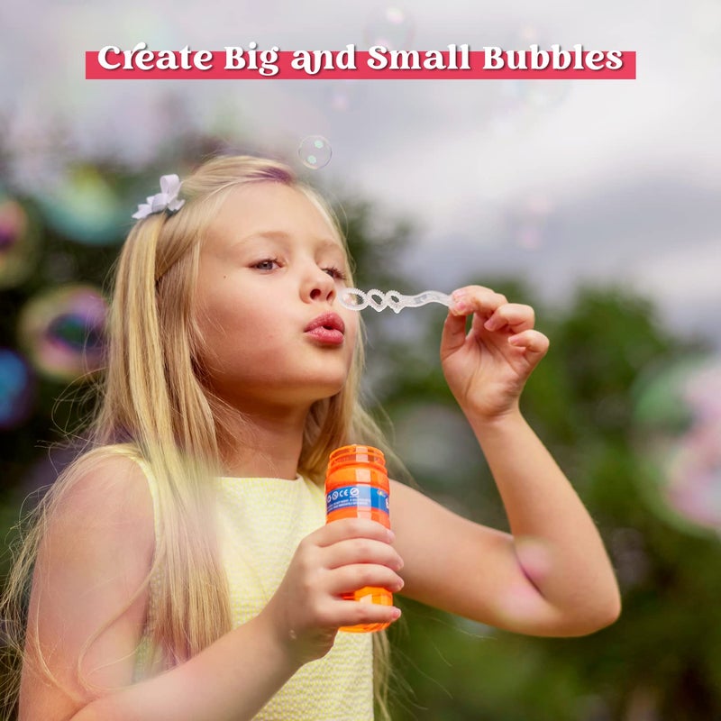 JOYIN 24 Pcs Bubble Bottles with Wand Assortment for Kids, 4oz Blow Bubbles Solution Novelty Summer Toy, Party Favors, Birthday, Outdoor & Indoor Activity - Image 5
