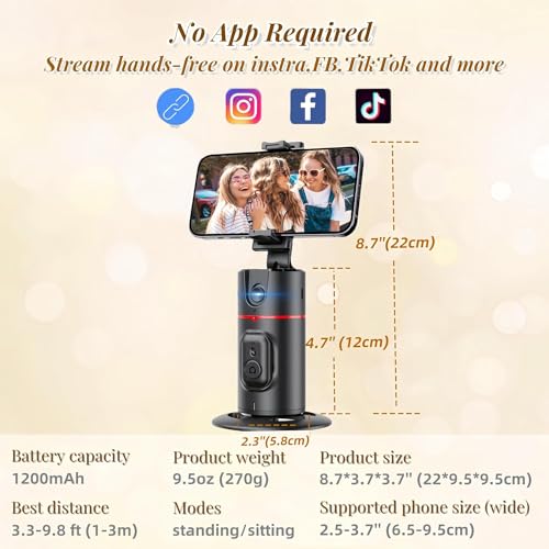 ADZOY Premium Combo of P02 Auto face Tracking Desktop Gimbal and ADL-L16 Selfie Stick Phone Tripod with Remote | 60" Extendable Stand for iPhone Android Camera 360° Rotation Phone Holder Stabilizer - Image 5