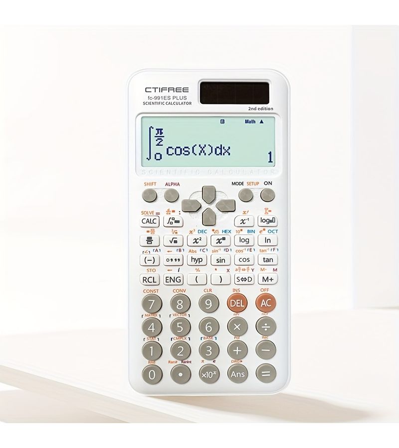 White Large Screen Scientific Function Calculator 417 Functions Multifunctional For Student Exams School College Business Office Teacher Economical Packaging - Image 5