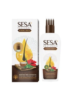 Sesa Ayurvedic Strong Roots Oil With 26 Herbs & 6 Oils For Hair Fall Control & Hair Growth 5000Yearold Kshir Pak Vidhi No Mineral Oil 200 Ml  - Image 1