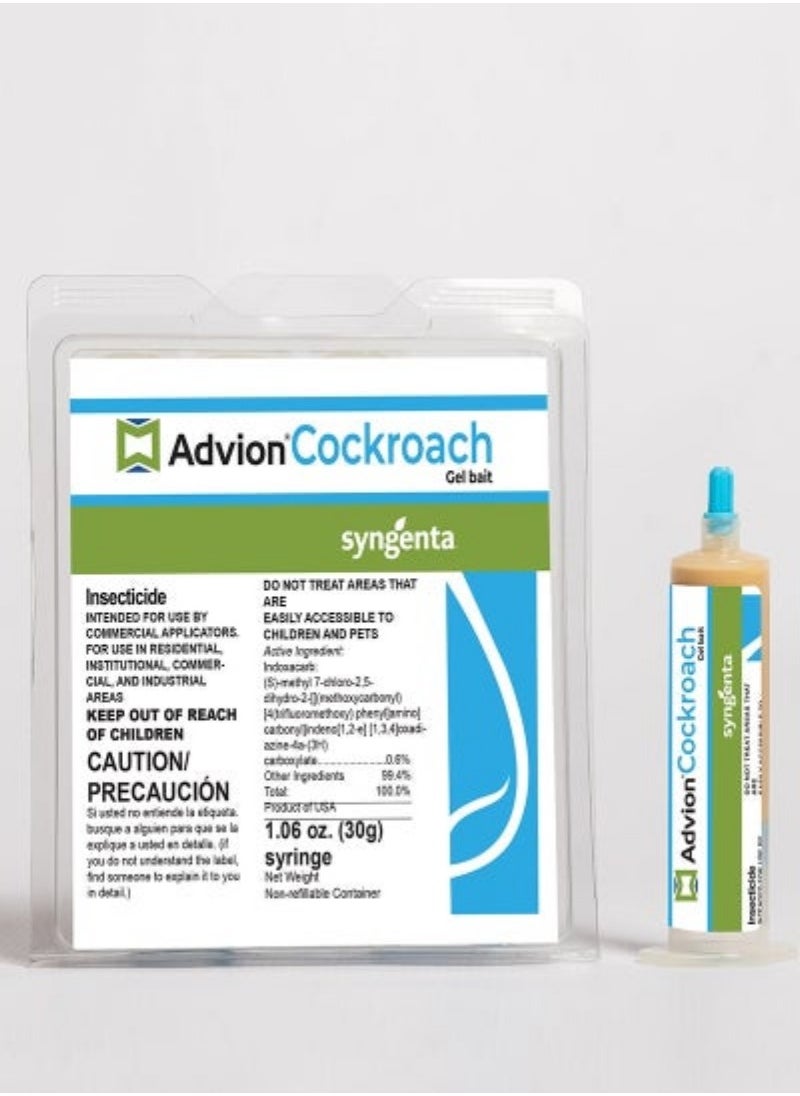 syngenta - Advion Cockroach Gel Bait 30g for Home  Non Toxic Easy to Use Highly Effective - Image 1