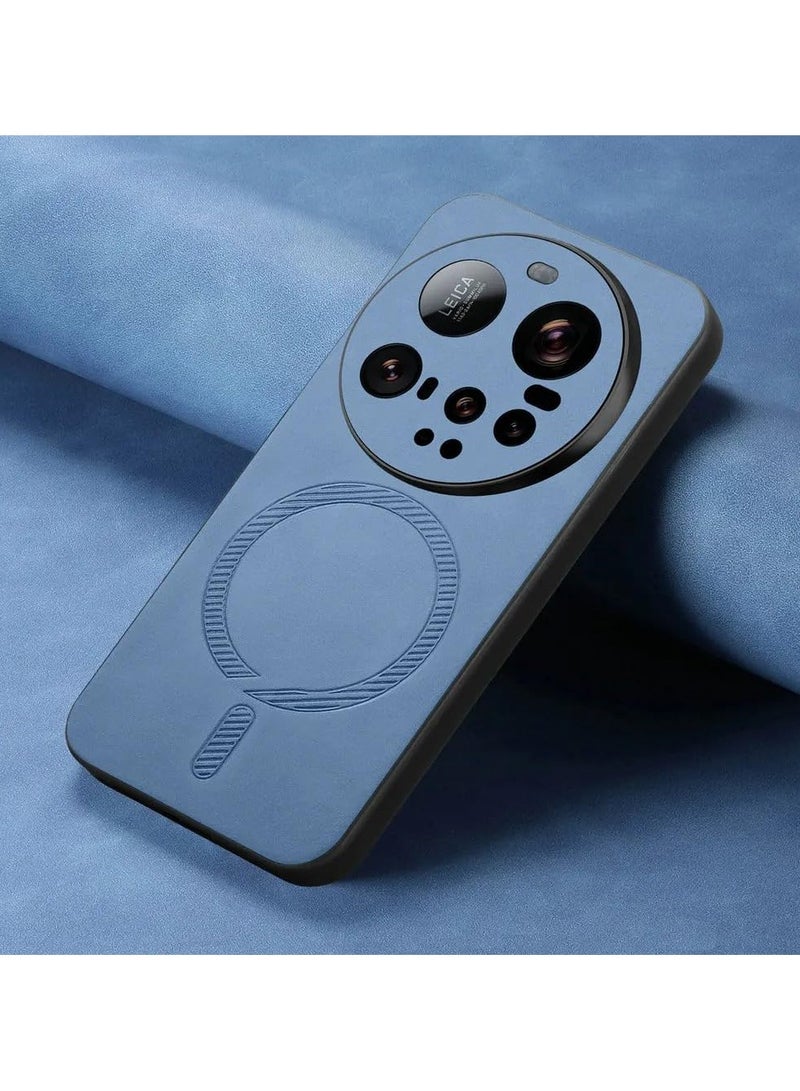 "غطاء جلد فاخر لهاتف Xiaomi 15 Ultra 5G - [متوافق مع Mag-Safe]، تصميم رفيع جدًا مقاوم للصدمات، مزيج من الجلد وTPU للحماية الفائقة"