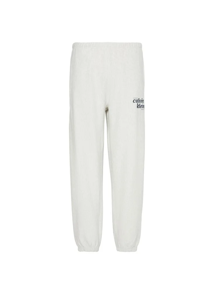 Calvin Klein Jeans Snowy Heather Relaxed Embroidered Logo Joggers for Men | Best Price UAE
