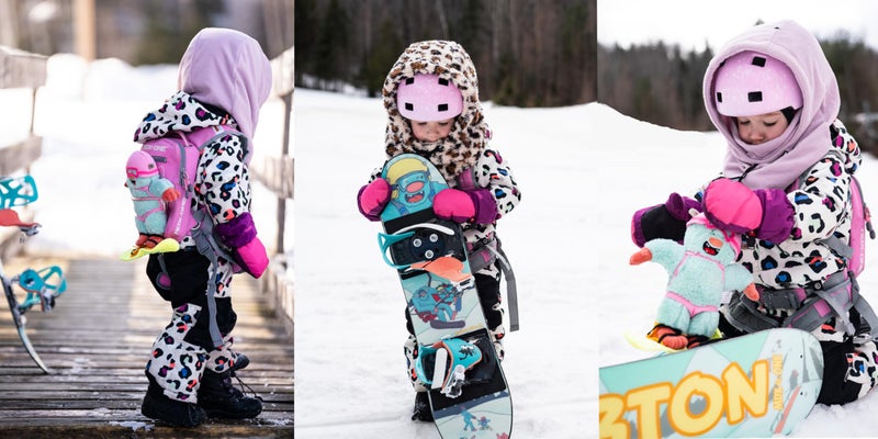 MDXONE Kids Over The Helmet Balaclava Children face mask with Buttons for Pompoms with Elastics (Sold Separately) (Azure) - Image 5