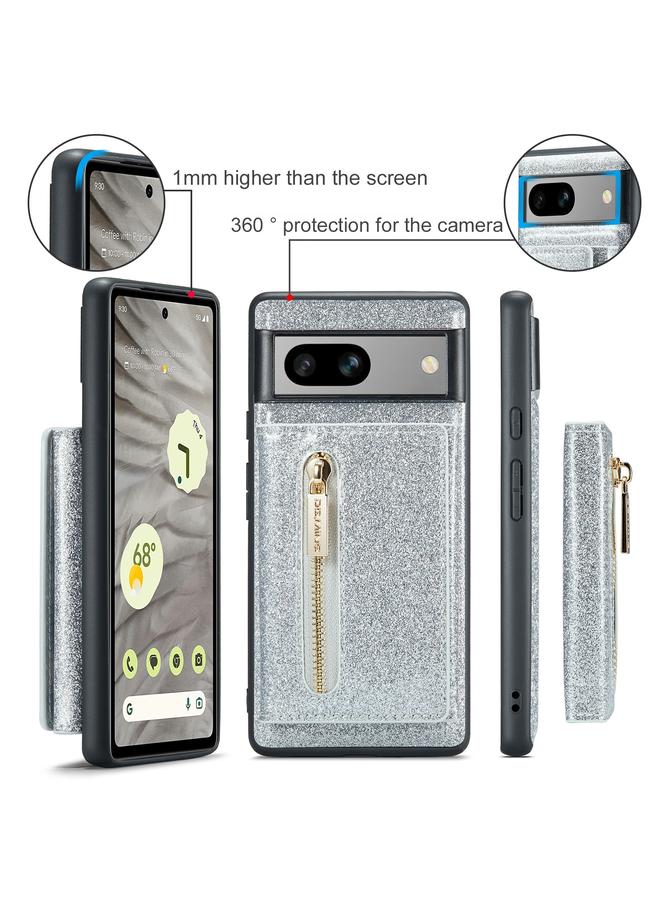 Dg مينغ جراب لهاتف Google Pixel 7A M3 Series، جراب جلدي لامع مع حقيبة بطاقات - Image 2