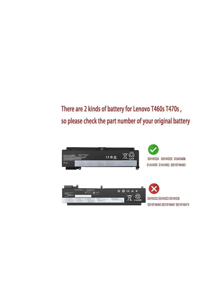 Terabyte بطارية 01AV406 متوافقة مع سلسلة Lenovo ThinkPad T460S T470S SB10J79003 01AV405 01AV462 00HW024 00HW025 00HW038 01AV407 01AV408 J79002 SB10K97605 SB10F46462 SB10F46476 - Image 2