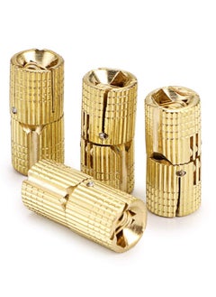 KASTWAVE Hidden Brass Barrel Hinges, Concealed Box Hinges Invisible Furniture Hinges 180 Degree Opening Angle Cabinet Hinges for DIY Jewelry Box Hand Craft (10mm, 4 Pcs)  - Image 1