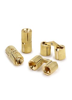 KASTWAVE Hidden Brass Barrel Hinges, Concealed Box Hinges Invisible Furniture Hinges 180 Degree Opening Angle Cabinet Hinges for DIY Jewelry Box Hand Craft (10mm, 4 Pcs)  - Image 3