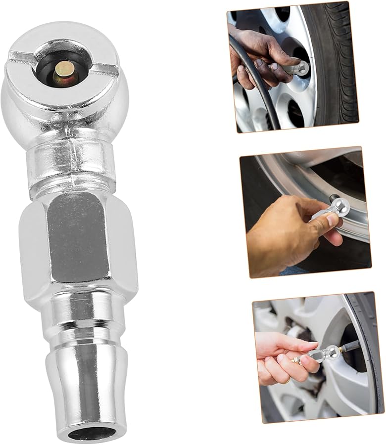 محول هواء إطار من النحاس الثقيل، فوهة نفخ للإطارات للسيارات والشاحنات والدراجات - Image 4