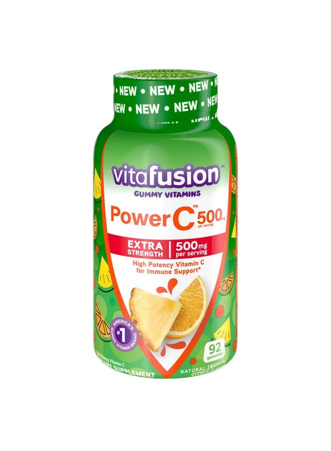 Vitafusion Extra Strength Power C Gummy Vitamins Tropical Citrus Flavored Immune Support (1) Vitamins 92 Count - Image 1