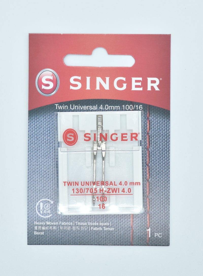 سينجر ابر سنجر مزدوجه مقاس 4mm ( عبوة 1 ابره) برازيلي (100/16)