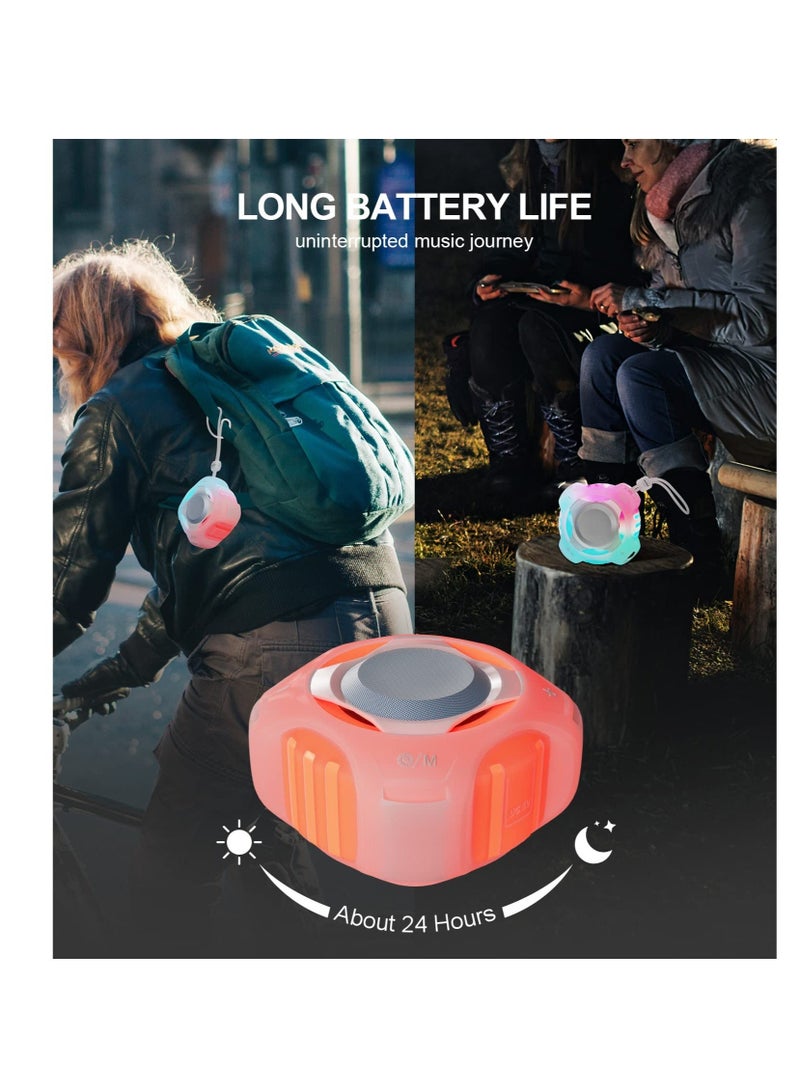 Bluetooth Shower Speaker, IPX7 Waterproof Wireless Portable Speakers, Floating Wireless Speaker with LED Light, Loud Stereo Sound, for Beach, Pool, Party, Travel, Outdoors, for Men and Women - Image 4