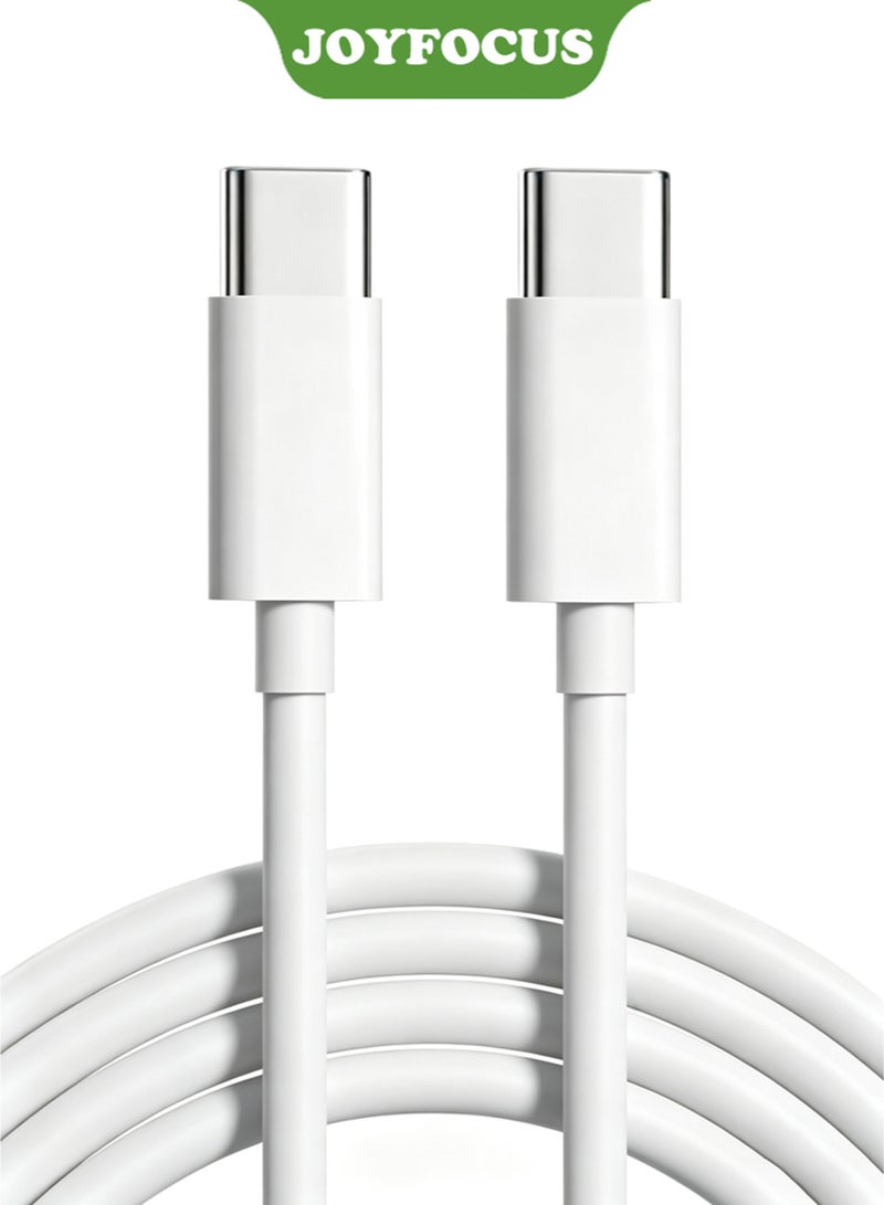 جوي فوكس كابل شحن سريع USB-C إلى USB-C بطول 1 متر، بقوة 60 واط، مقاوم للقطع، متوافق مع أجهزة iPhone 15 وiPhone 16 وHuawei وSamsung وجميع الأجهزة المزودة بمنفذ Type-C - Image 1