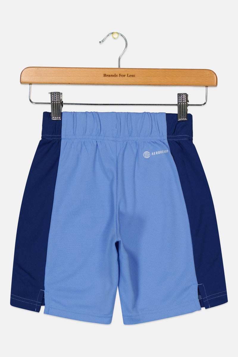 Adidas شورتات خارجية للأطفال الأولاد بشعار العلامة التجارية، أزرق - Image 3
