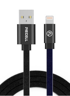 MFI Lightning Flat Cable For Apple iPhone/iPad Black/Blue