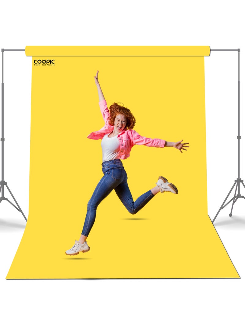 COOPIC 1.35M X 5M Light Yellow Color Background Backdrop Paper for Photo Studio Portrait Seamless Collapsible Photography Background Backdrop Classic Fashion for Studio Professional Photographer - Image 2