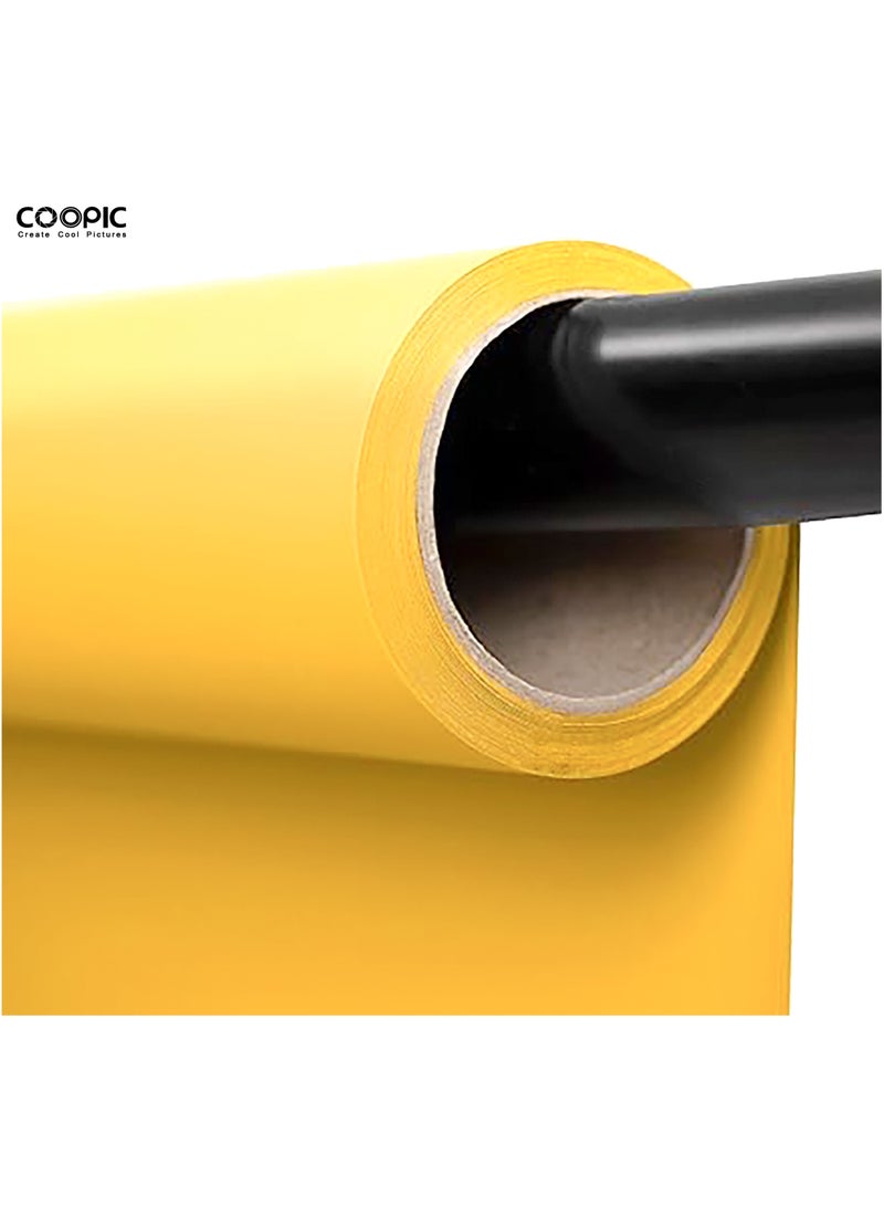 COOPIC 1.35M X 5M Light Yellow Color Background Backdrop Paper for Photo Studio Portrait Seamless Collapsible Photography Background Backdrop Classic Fashion for Studio Professional Photographer - Image 3