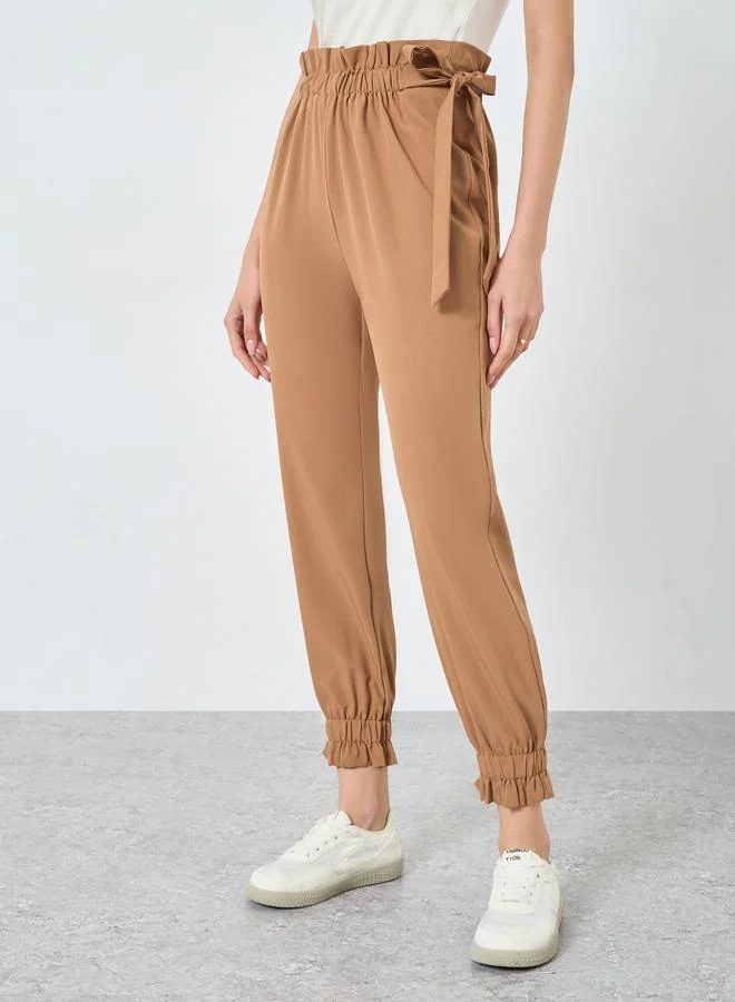 Take Two Paperbag Waist Tie Detail Pants