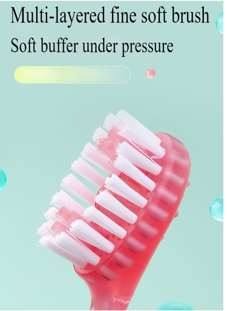 Disposable toothbrush, including toothpaste and toothpick, suitable for work or travel, mini travel toothbrush (mixed fruit flavor) - 10 pieces