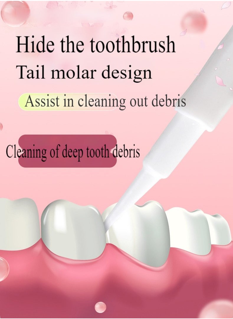 Disposable toothbrush, including toothpaste and toothpick, suitable for work or travel, mini travel toothbrush (mixed fruit flavor) - 10 pieces