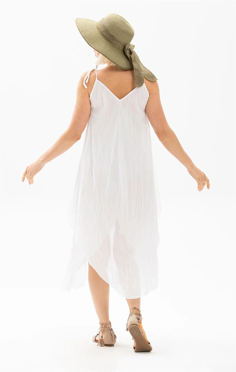 اليش شيل بيزي White Gauze Dress