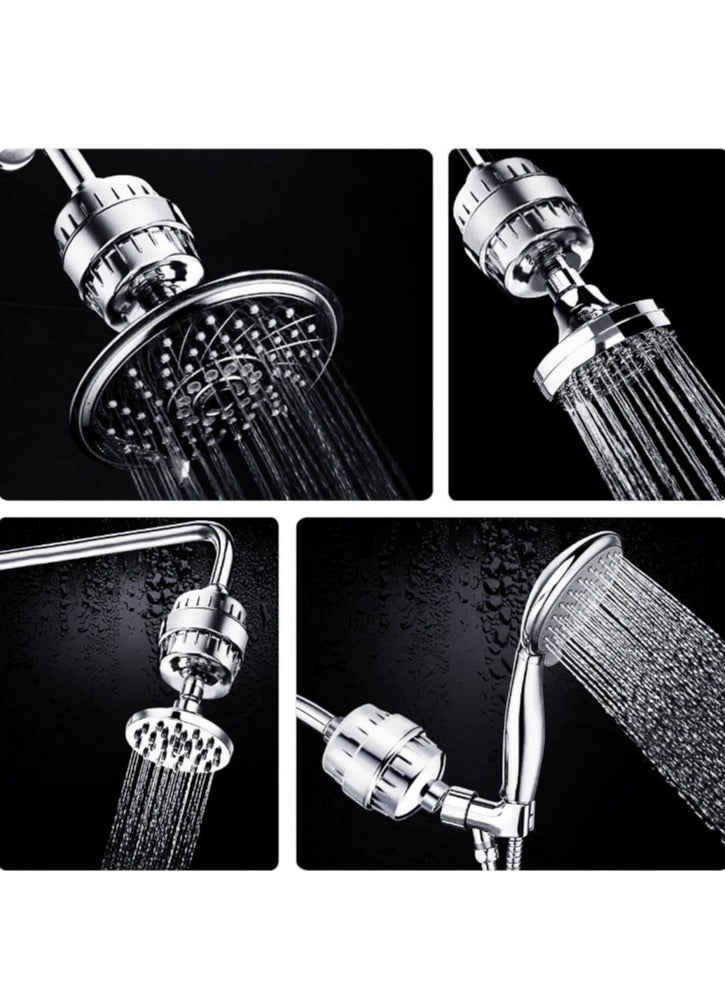 جوي لينك فلتر دش، فلتر دش عالي الأداء من 20 مرحلة للمياه العسرة - يزيل الكلور والفلورايد - فلتر مياه دش عالمي مع خرطوشتين قابلتين للاستبدال - Image 2