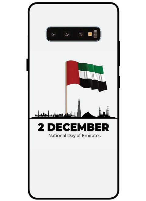 Protective Case Cover For Samsung Galaxy S10 Plus 6.4 Inches Smart Series Printed Protective Case Cover for Samsung S10 Plus 2 December National Day of Emirates