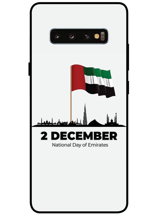 Protective Case Cover For Samsung Galaxy S10 Plus 6.4 Inches Smart Series Printed Protective Case Cover for Samsung S10 Plus 2 December National Day of Emirates
