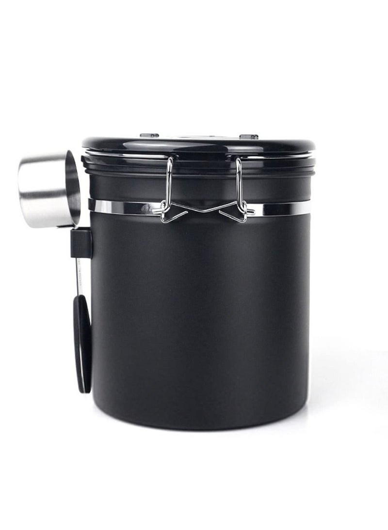 Arabest 304 Stainless Steel Sealed Canister Tea Leaf Dried Fruit Storage Canister Sealed Canister 1.2L - Image 1