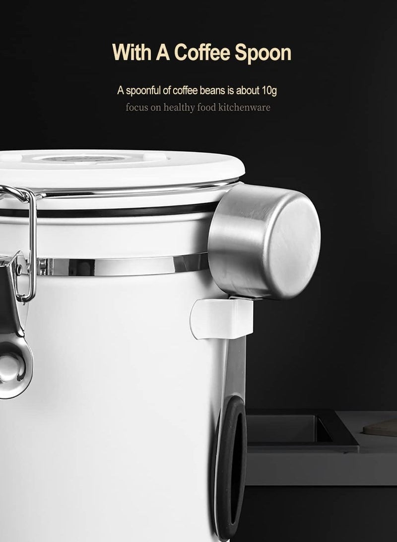 Arabest 304 Stainless Steel Sealed Canister Tea Leaf Dried Fruit Storage Canister Sealed Canister 1.2L - Image 2