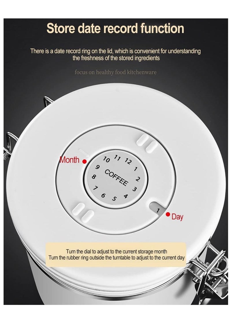 Arabest 304 Stainless Steel Sealed Canister Tea Leaf Dried Fruit Storage Canister Sealed Canister 1.2L - Image 4
